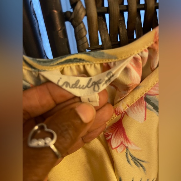 Blush Cold Shoulder Spaghetti Strap Floral High Low Maxi Dress - Picture 6 of 6